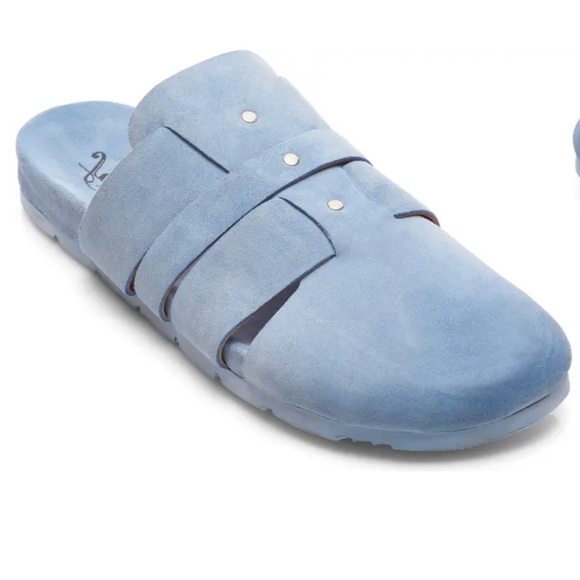 Free People Women's Sunday Season Footbed Mules in blue Size 41 - Picture 1 of 7